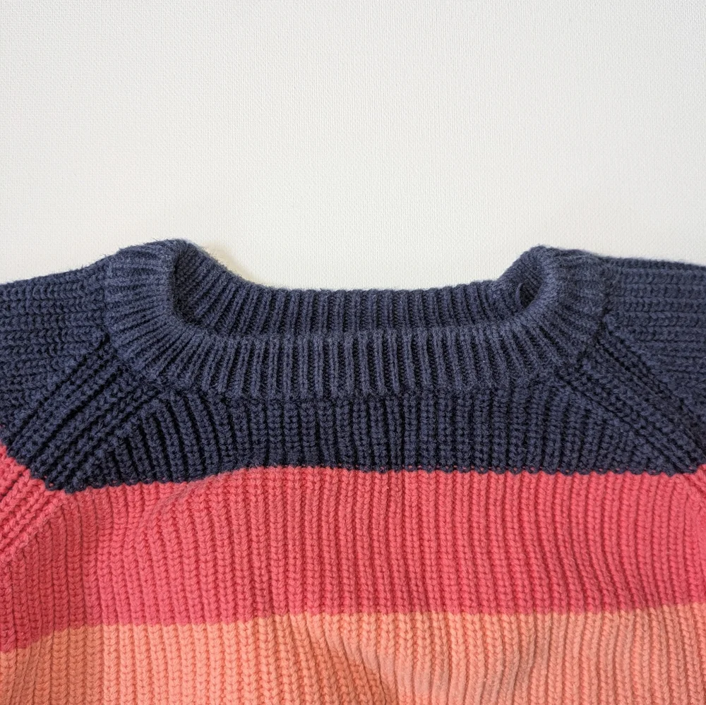 Campure Navy and Coral Sweater 100% Cotton Size 5Y